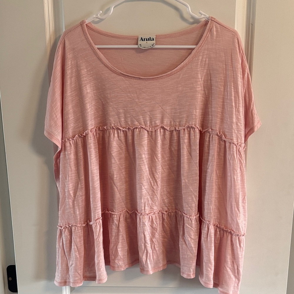 Arula Blush Tiered Blouse